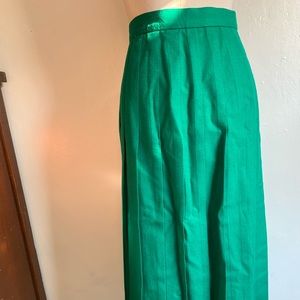 Vintage green pleated skirt